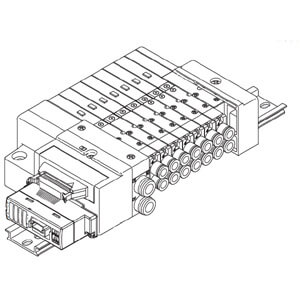 SS5Q13-SB, 1000 Series Plug-in Manifold for Series EX510 Gateway Serial Transmission System, New