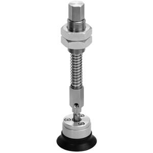 ZP2-XF*H, Heavy Duty Flat w/Rib, Ball Joint Pad w/Buffer, Lateral Vacuum Entry