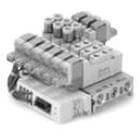 SS5Y3-20SA, 3000 Series, Body Ported Manifold, Serial Transmission System, Integrated Base