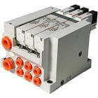 VV5Q21-L, 2000 Series, Base Mounted Manifold, Plug-in, Lead Wire Cable