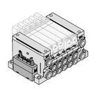 VV5Q21-J, 2000 Series, Base Mounted Manifold, Plug-in Type, Flat Ribbon Cable